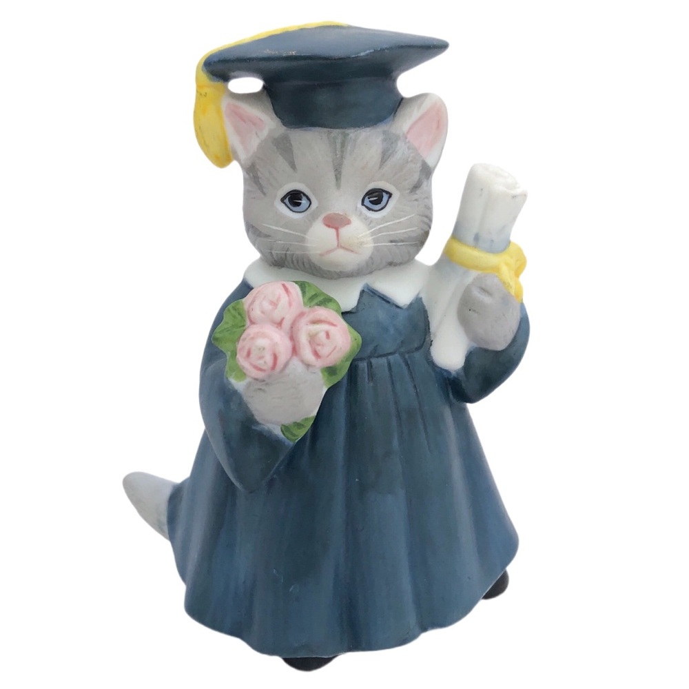 Vintage Kitty Cucumber B. Shackman Schmid Graduation Robe Cat Figurine 1087